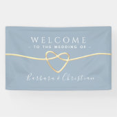 Welkom bij Dusty Blue Wedding Spandoek (Horizontaal)