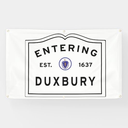 Welkom bij Duxbury MA Spandoek (Horizontaal)