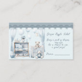 Welkom bij een Baby Boy Douche Luier Raffle Informatiekaartje (Voorkant)