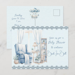 Welkom bij een Baby Boy Shower Uitnodiging Briefkaart