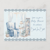 Welkom bij een Baby Boy Shower Uitnodiging Briefkaart (Voorkant)