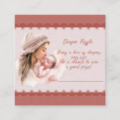 Welkom bij een Baby Girl Douche Luier Raffle Ticke Informatiekaartje (Voorkant)