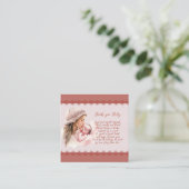 Welkom bij een Baby Girl Shower Boeken voor Baby Informatiekaartje (Staand voorkant)