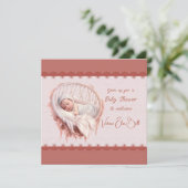 Welkom bij een Baby Girl Shower Kaart (Staand voorkant)