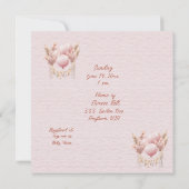 Welkom bij een Baby Girl Shower Kaart (Achterkant)