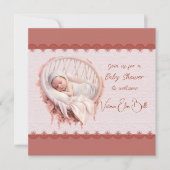 Welkom bij een Baby Girl Shower Kaart (Voorkant)