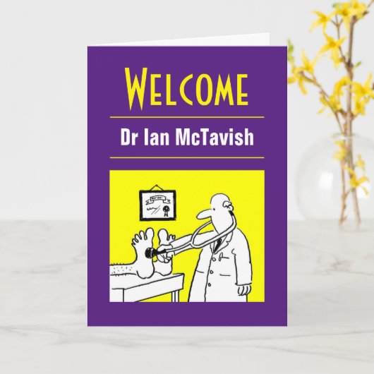 Welkom bij een dokter kaart (Gele Bloem)