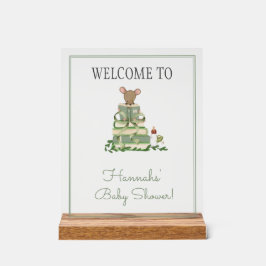 Welkom bij een nieuwe baby shower hoofdstuk acryl bord