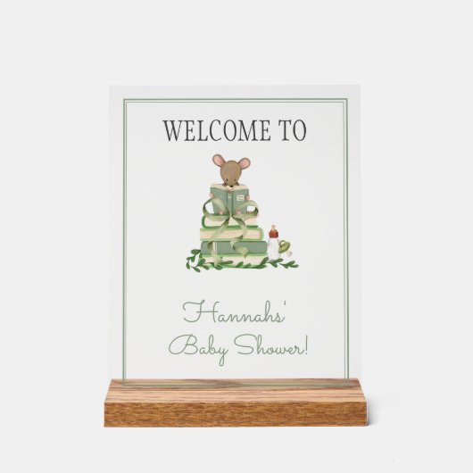Welkom bij een nieuwe baby shower hoofdstuk acryl bord (Voorkant)