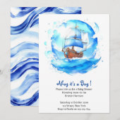 Welkom bij een zeevaarder: Nautical Boy Baby showe Kaart (Voorkant / Achterkant)