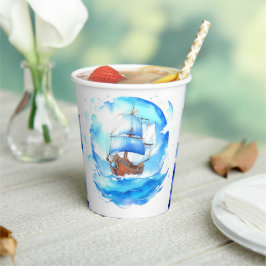 Welkom bij een zeevaarder: Nautical Boy Baby showe Papieren Bekers