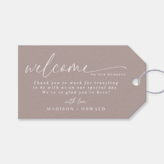 Welkom bij Elegant Minimalist Script Weduwen Cadeaulabel