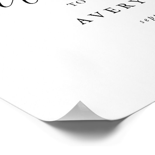 Welkom bij Elegant Script Weduwen Poster (Hoek)