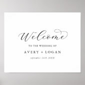 Welkom bij Elegant Script Weduwen Poster (Voorkant)