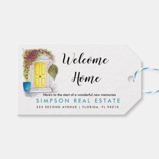 Welkom bij Estate Agent Cadeaulabel (Voorkant (Horizontaal))