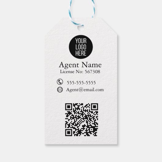 Welkom bij Estate Agent Cadeaulabel (Achterkant)