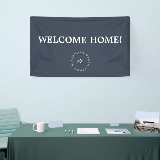 Welkom bij Estate Home Sign Upload Je Logo Spandoek (Beurs)