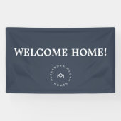 Welkom bij Estate Home Sign Upload Je Logo Spandoek (Horizontaal)