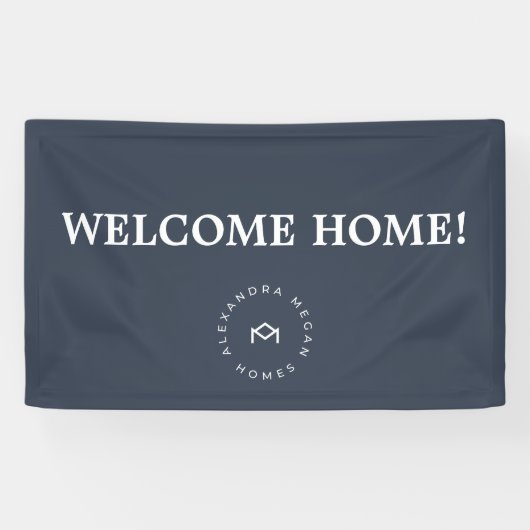Welkom bij Estate Home Sign Upload Je Logo Spandoek (Horizontaal)