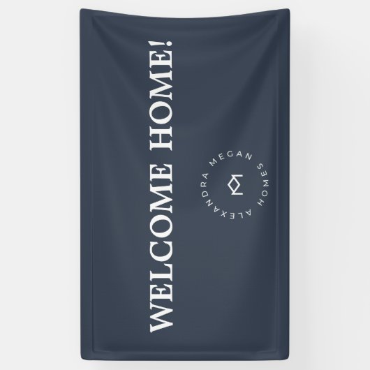 Welkom bij Estate Home Sign Upload Je Logo Spandoek (Verticaal)