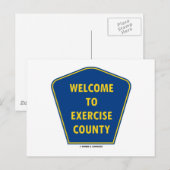 Welkom bij Exercise County (County Sign Humor) Briefkaart (Voorkant / Achterkant)