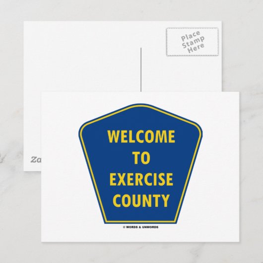 Welkom bij Exercise County (County Sign Humor) Briefkaart (Voorkant / Achterkant)