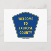 Welkom bij Exercise County (County Sign Humor) Briefkaart (Voorkant)