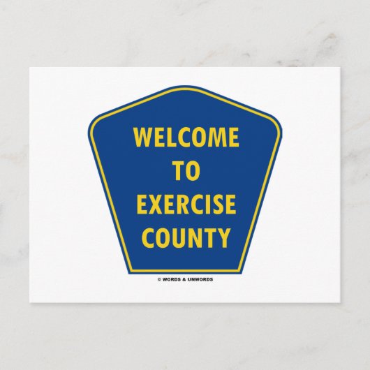 Welkom bij Exercise County (County Sign Humor) Briefkaart (Voorkant)