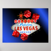 Welkom bij Fabulous Las Vegas Blue Glow Poster (Voorkant)