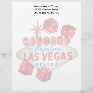 Welkom bij Fabulous Las Vegas + Dice Letterhead Briefhoofd