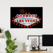 Welkom bij Fabulous Las Vegas + Dice Poster (Thuiskantoor)
