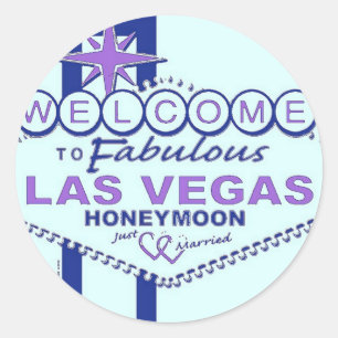 Welkom bij Fabulous Las Vegas Honeymoon Ronde Sticker