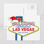 Welkom bij Fabulous Las Vegas Kerstmis Feestdagenkaart (Voorkant / Achterkant)