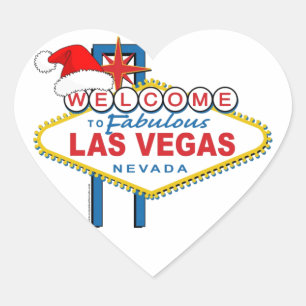 Welkom bij Fabulous Las Vegas Kerstmis Hart Sticker