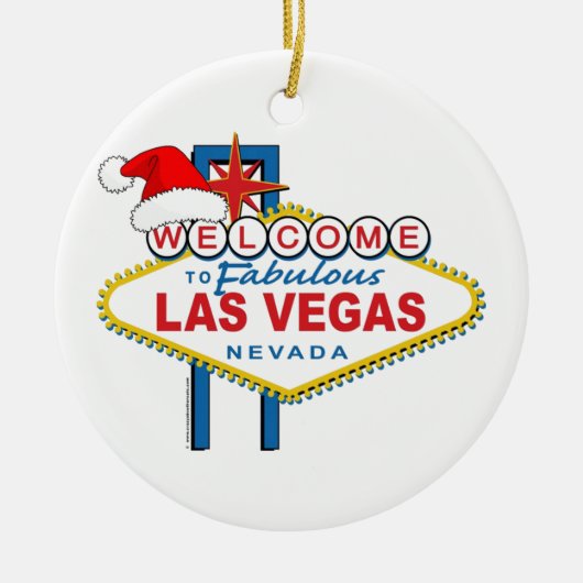 Welkom bij Fabulous Las Vegas Kerstmis Keramisch Ornament (Voorkant)