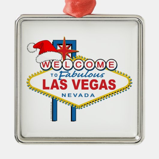 Welkom bij Fabulous Las Vegas Kerstmis Metalen Ornament (Voorkant)