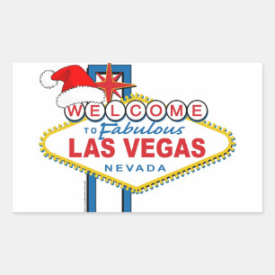 Welkom bij Fabulous Las Vegas Kerstmis Rechthoekige Sticker