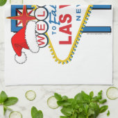 Welkom bij Fabulous Las Vegas Kerstmis Theedoek (Gevouwen)