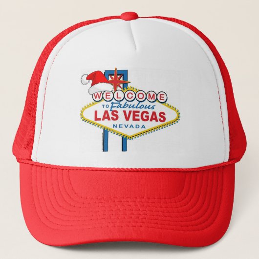 Welkom bij Fabulous Las Vegas Kerstmis Trucker Pet (Voorkant)