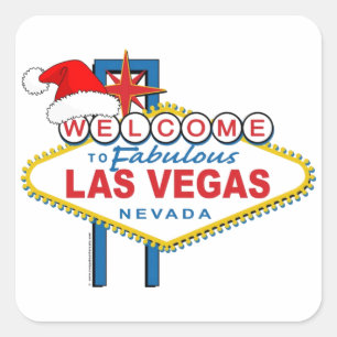 Welkom bij Fabulous Las Vegas Kerstmis Vierkante Sticker