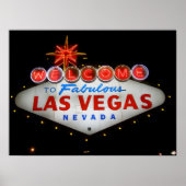 Welkom bij Fabulous Las Vegas Neon Poster Print (Voorkant)