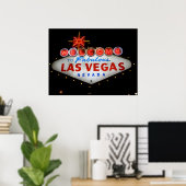 Welkom bij Fabulous Las Vegas Neon Poster Print (Thuiskantoor)