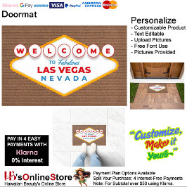 Welkom bij Fabulous Las Vegas Nevada Doormat Deurmat