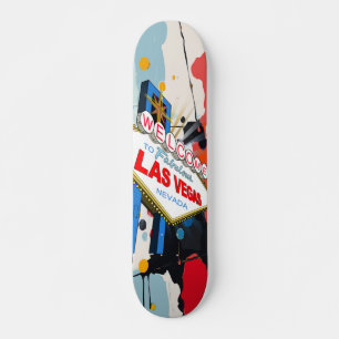 Welkom bij Fabulous Las Vegas Nevada Sign Pop Art  Persoonlijk Skateboard