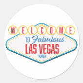 Welkom bij Fabulous las vegas Ronde Sticker (Voorkant)