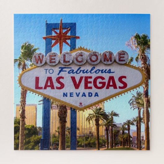 Welkom bij Fabulous Las Vegas Sign Puzzle Legpuzzel (Verticaal)