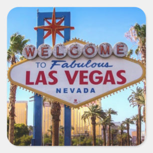 Welkom bij Fabulous Las Vegas Square Stickers