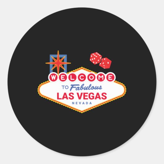 Welkom bij Fabulous Las Vegas Trip Las Vegas Ronde Sticker (Voorkant)