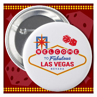 Welkom bij Fabulous Las Vegas Trip Las Vegas Sign Ronde Button 5,7 Cm