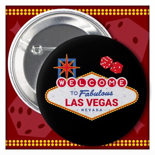 Welkom bij Fabulous Las Vegas Trip Las Vegas Sign Ronde Button 5,7 Cm